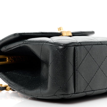 Chanel Caviar Quilted 31 Rue Cambon Mini Top Handle Flap Black 10 of 11