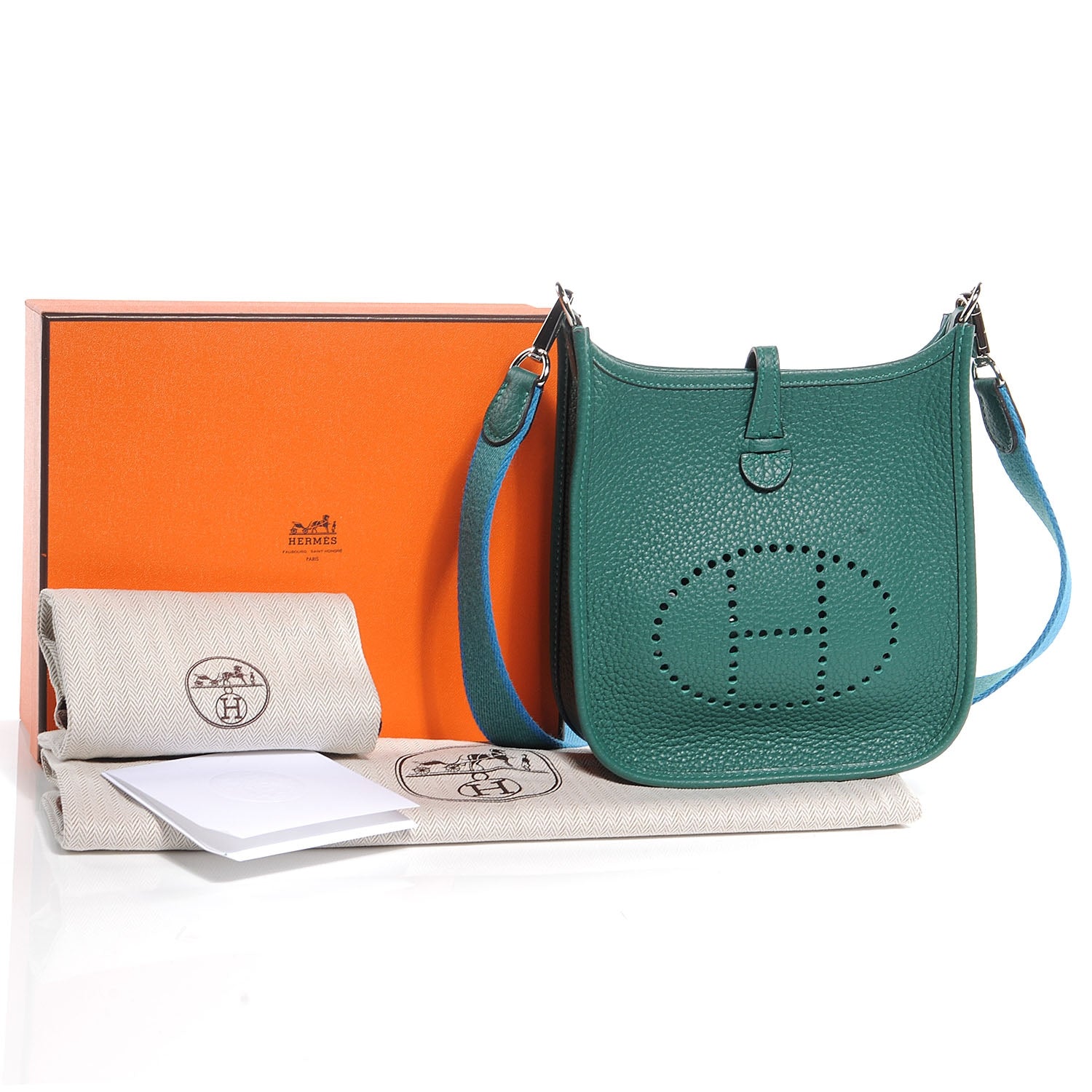 Hermes Taurillon Clemence Evelyne III TPM Malachite 3 of 9