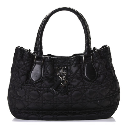 Christian Dior Nylon Cannage Shopper Tote Black 1 of 10