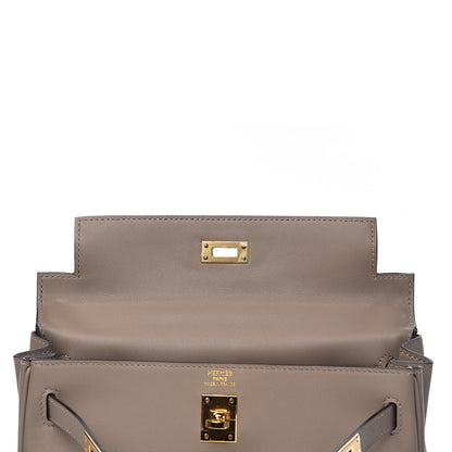 Hermes Swift Kelly Retourne 25 Gris Asphalte 29 of 38