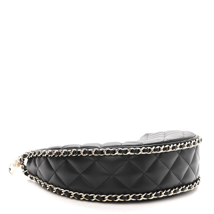 Chanel Lambskin Quilted Small Hobo Bag Black 4 of 9