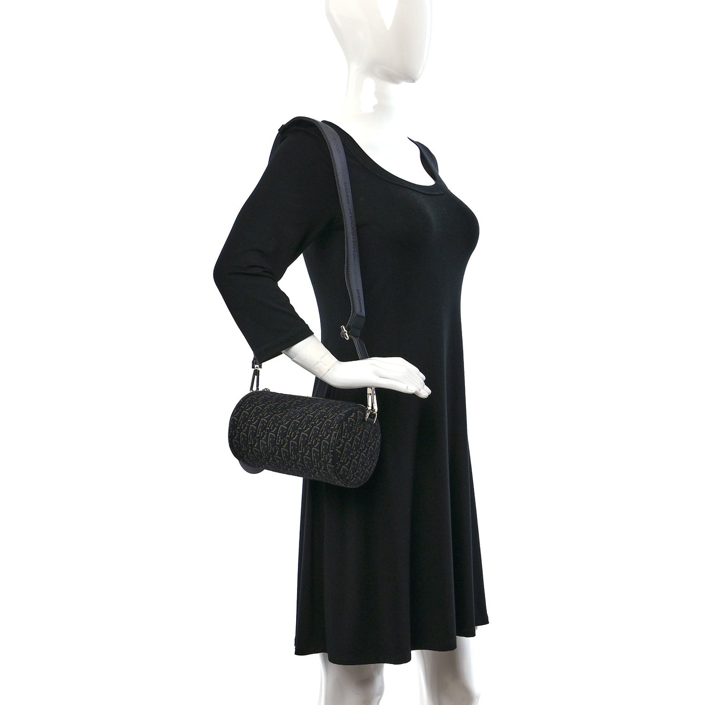 Oblique Roller Messenger Bag Black