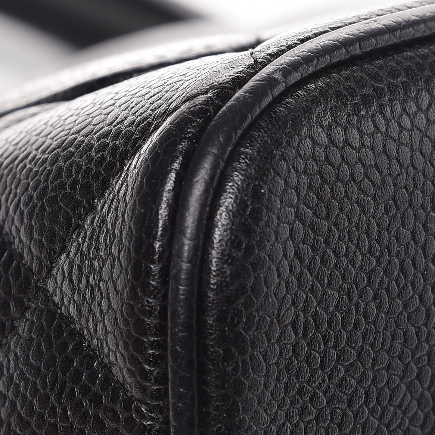 Caviar Quilted Medallion Tote Black
