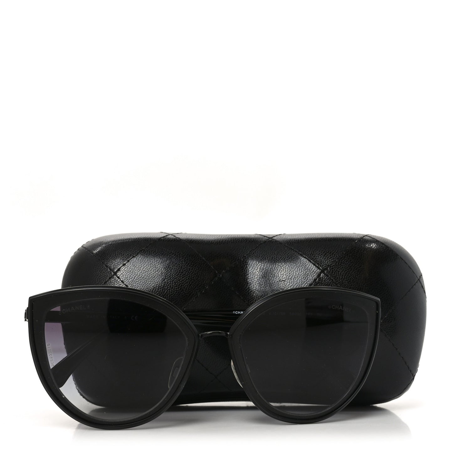 Metal Cat Eye Sunglasses 4222 Black
