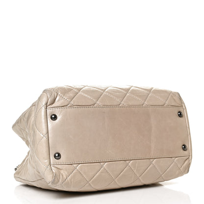 Chanel Glazed Calfskin Quilted Tote Light Beige 3 of 9