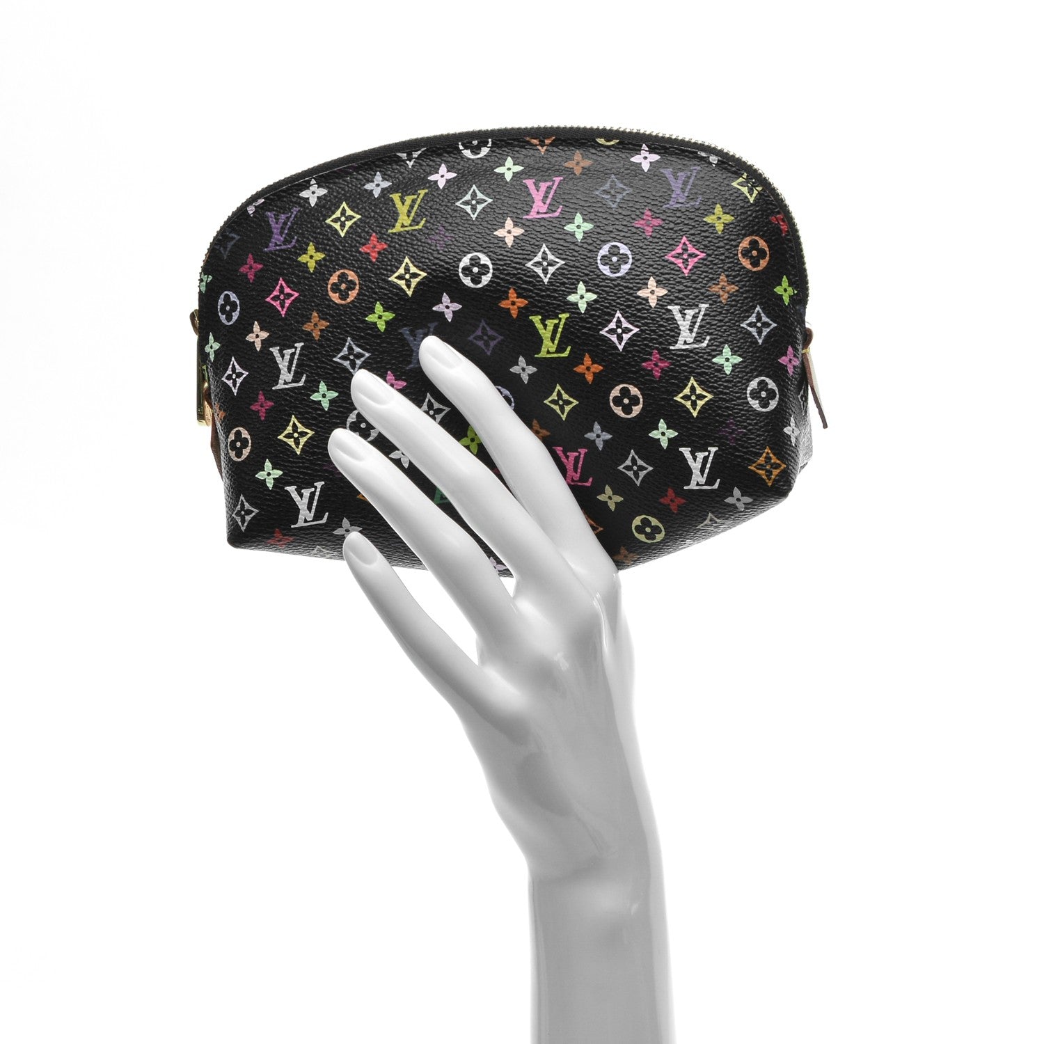 Louis Vuitton Monogram Multicolor Cosmetic Pouch Black Grenade 2 of 7