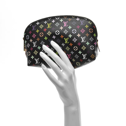 Louis Vuitton Monogram Multicolor Cosmetic Pouch Black Grenade 2 of 7