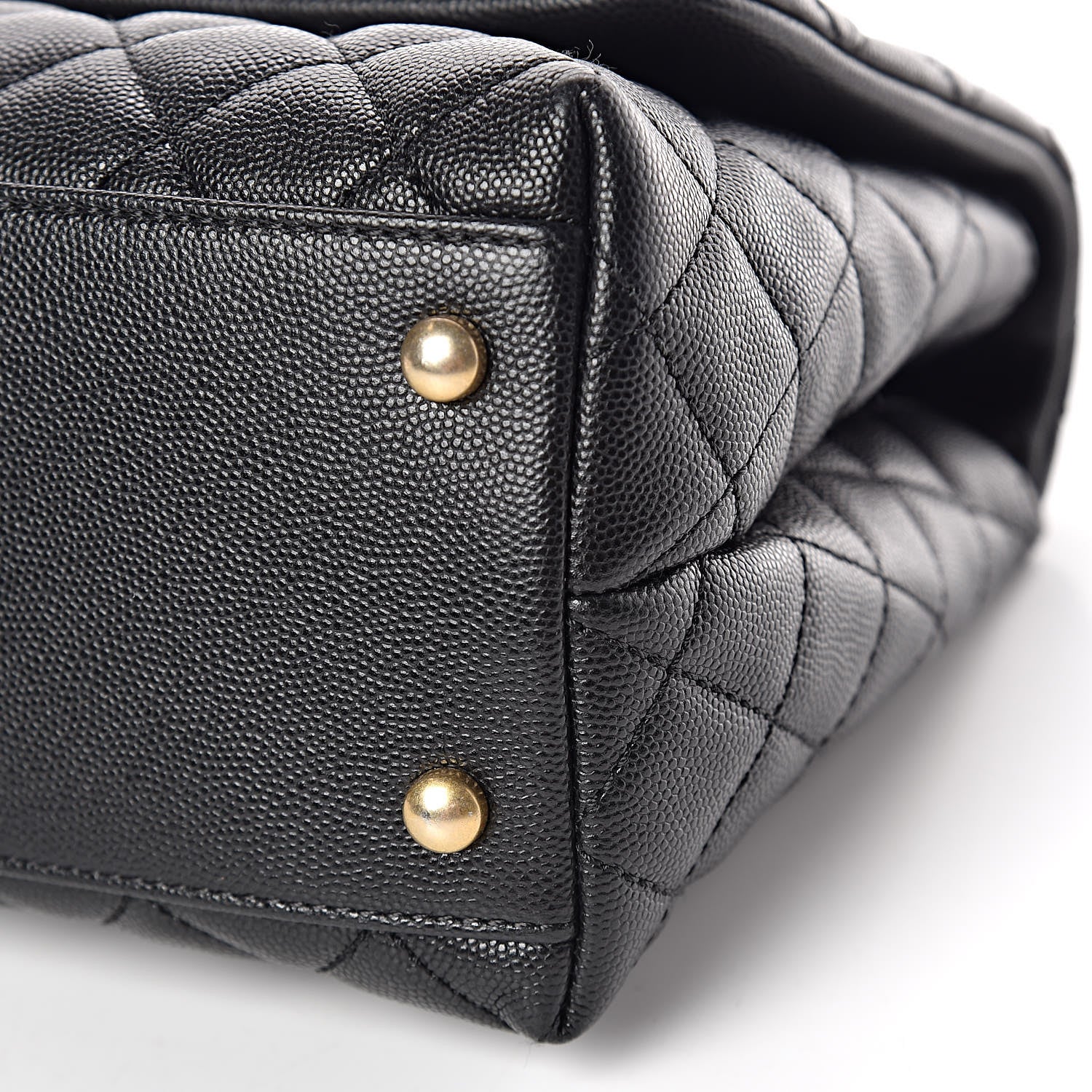 Chanel Caviar Lizard Embossed Quilted Small Coco Handle Flap Black 6 of 19
