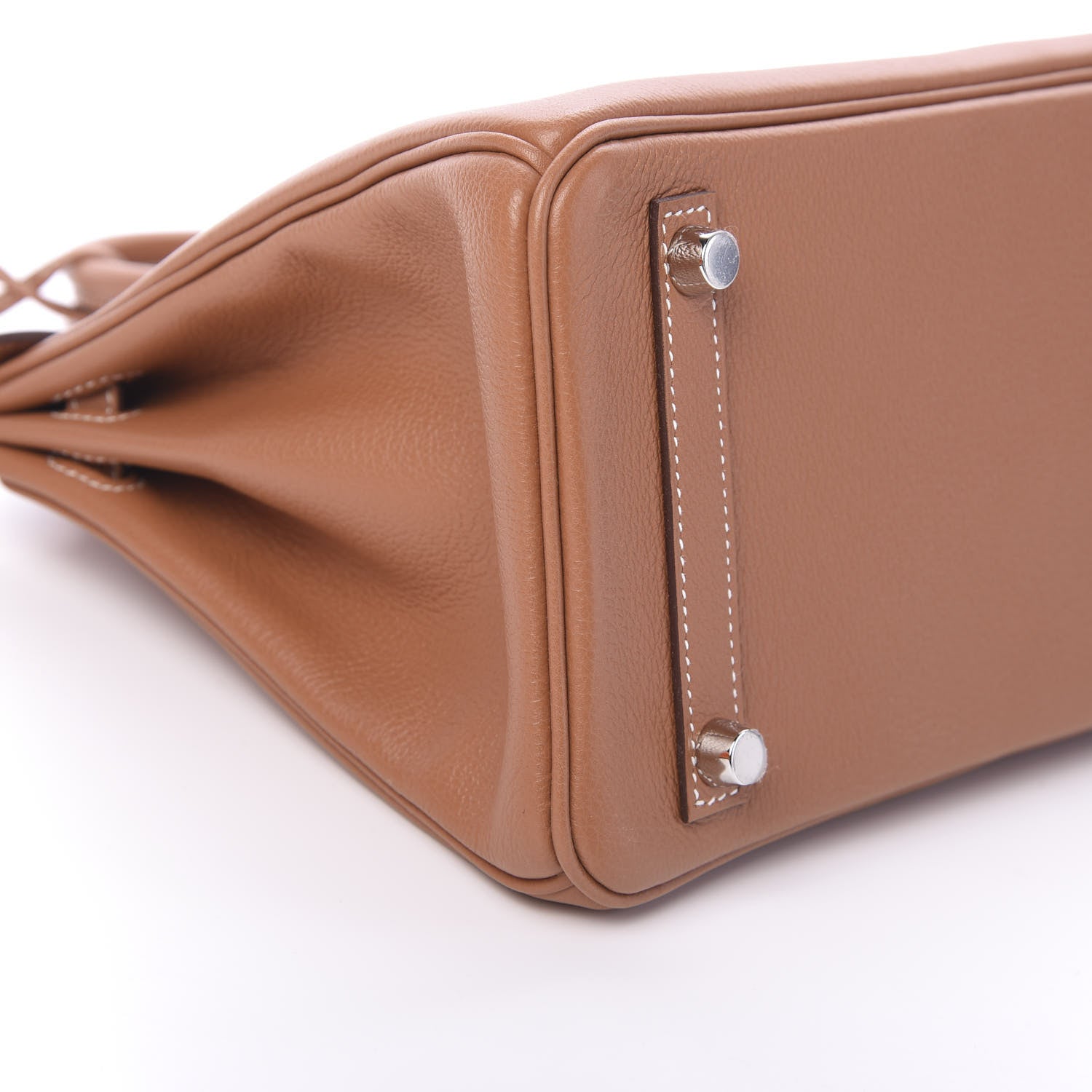 Hermes Taurillon Novillo Verso Birkin 25 Gold Gris Tourterelle 8 of 10