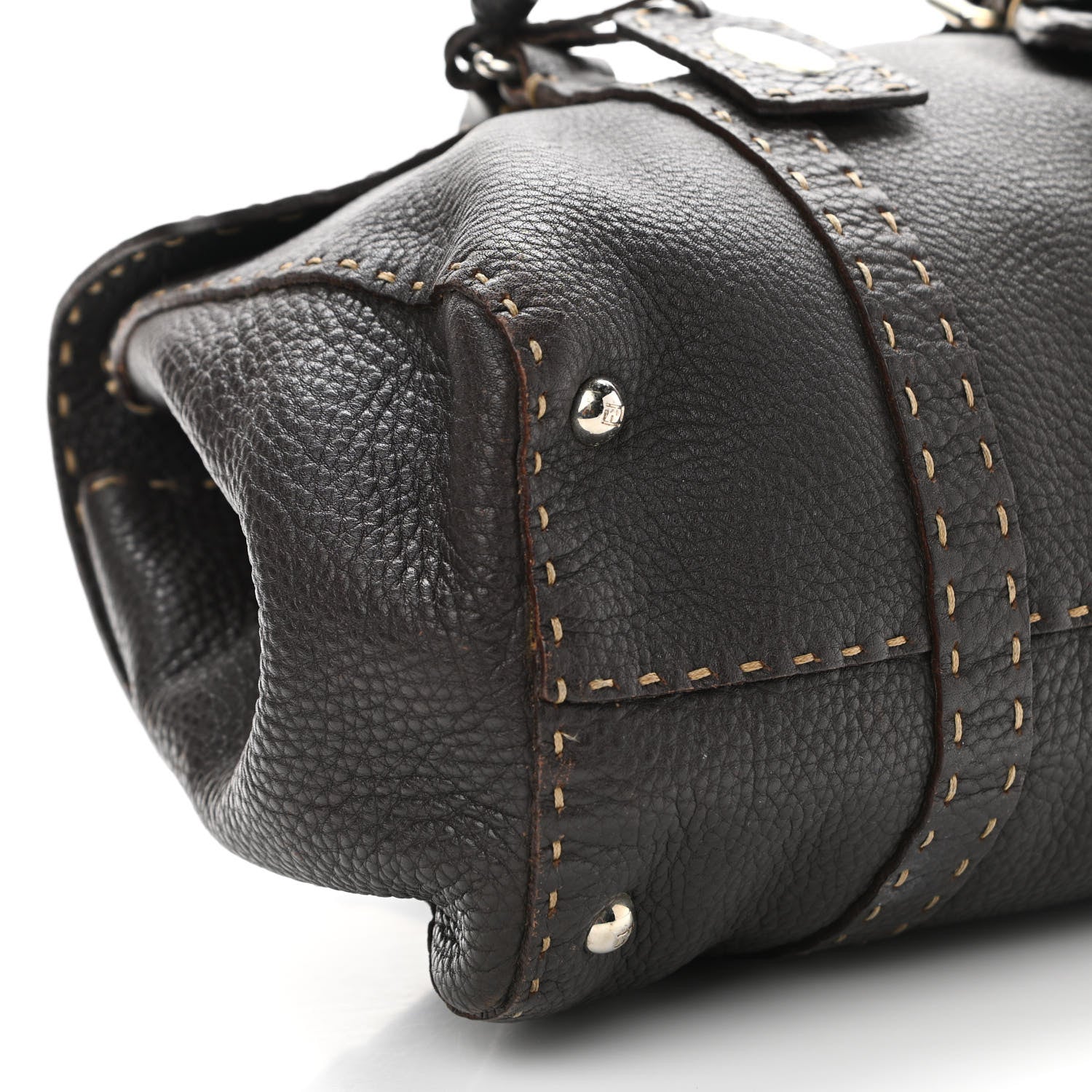 Fendi Cuoio Romano Selleria Shoulder Bag Testa di Moro 10 of 14