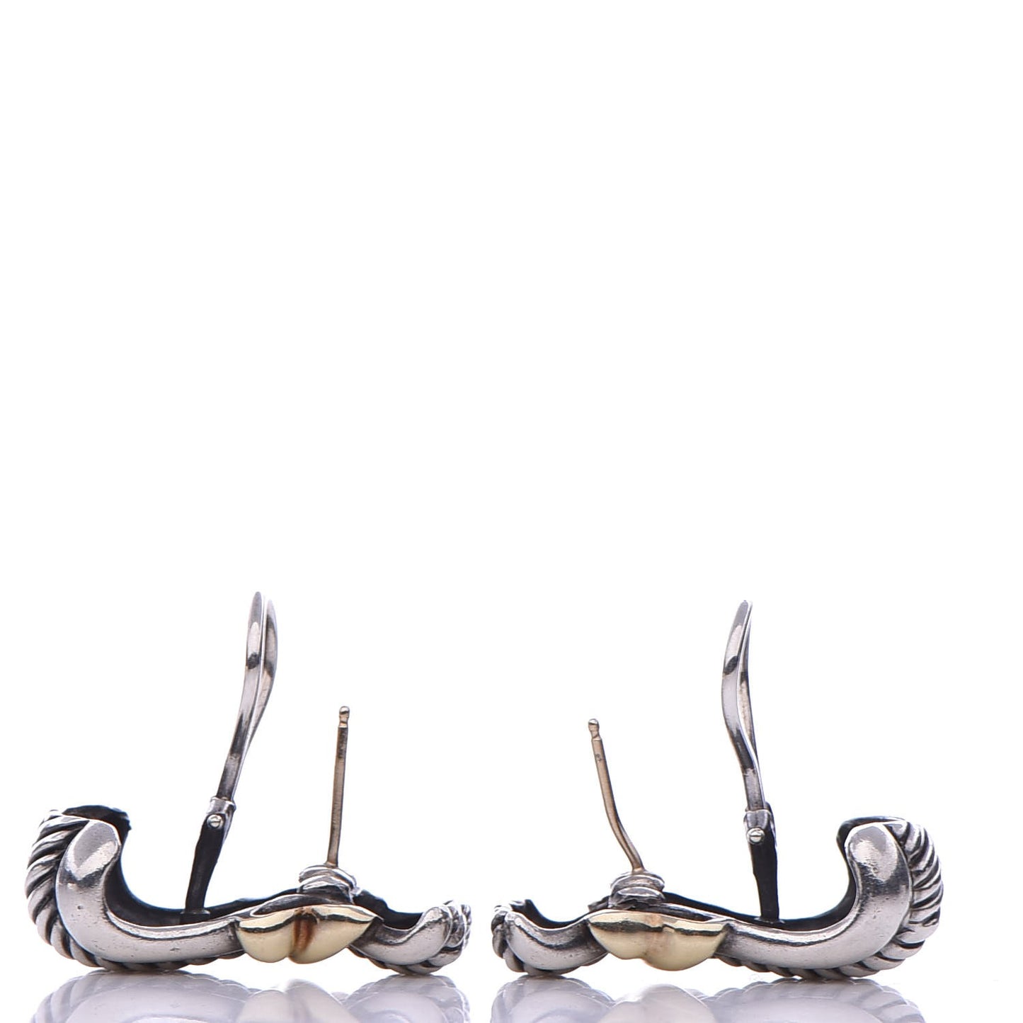 Sterling Silver 14K Yellow Gold Classic Wheat Earrings