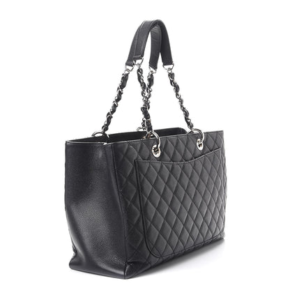 Chanel Caviar Quilted XL Grand Shopping Tote GST Black 3 of 10