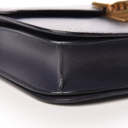 Celine Liege Calfskin Medium Classic Box Flap Bag Dark Blue 10 of 14