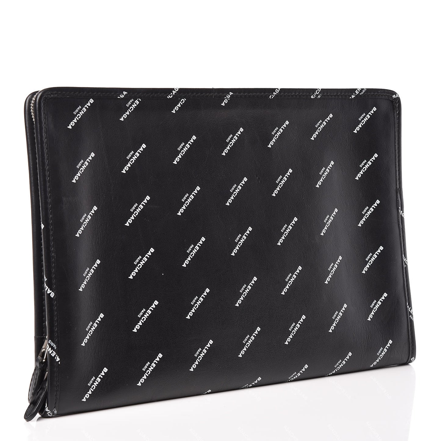 Calfskin Allover Logo Documents Case Black