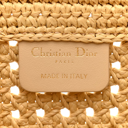 Christian Dior Raffia Medium Book Tote Natural 6 of 10