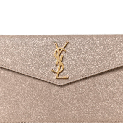 Saint Laurent Grain De Poudre Uptown Pouch Dark Beige 7 of 11