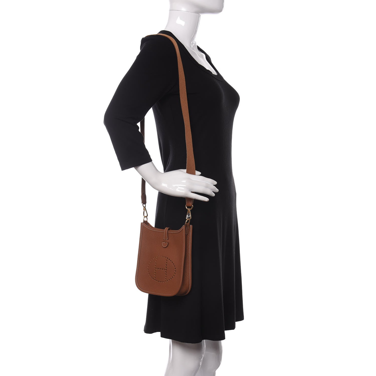 Hermes Taurillon Clemence Evelyne TPM Gold 2 of 11