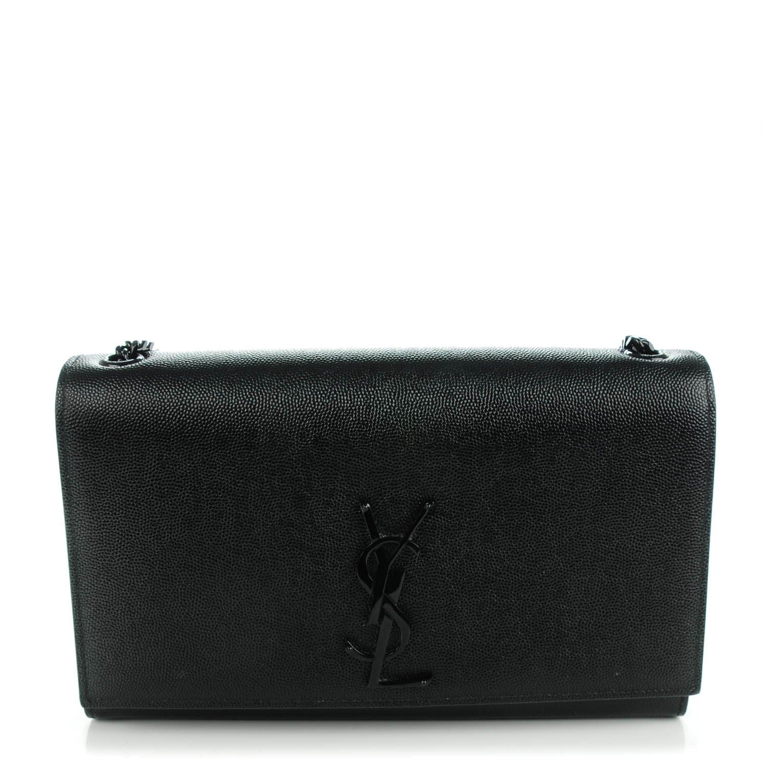 Saint Laurent Grain De Poudre Medium Classic Monogram Satchel Black 1 of 6