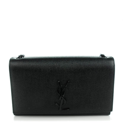 Saint Laurent Grain De Poudre Medium Classic Monogram Satchel Black 1 of 6