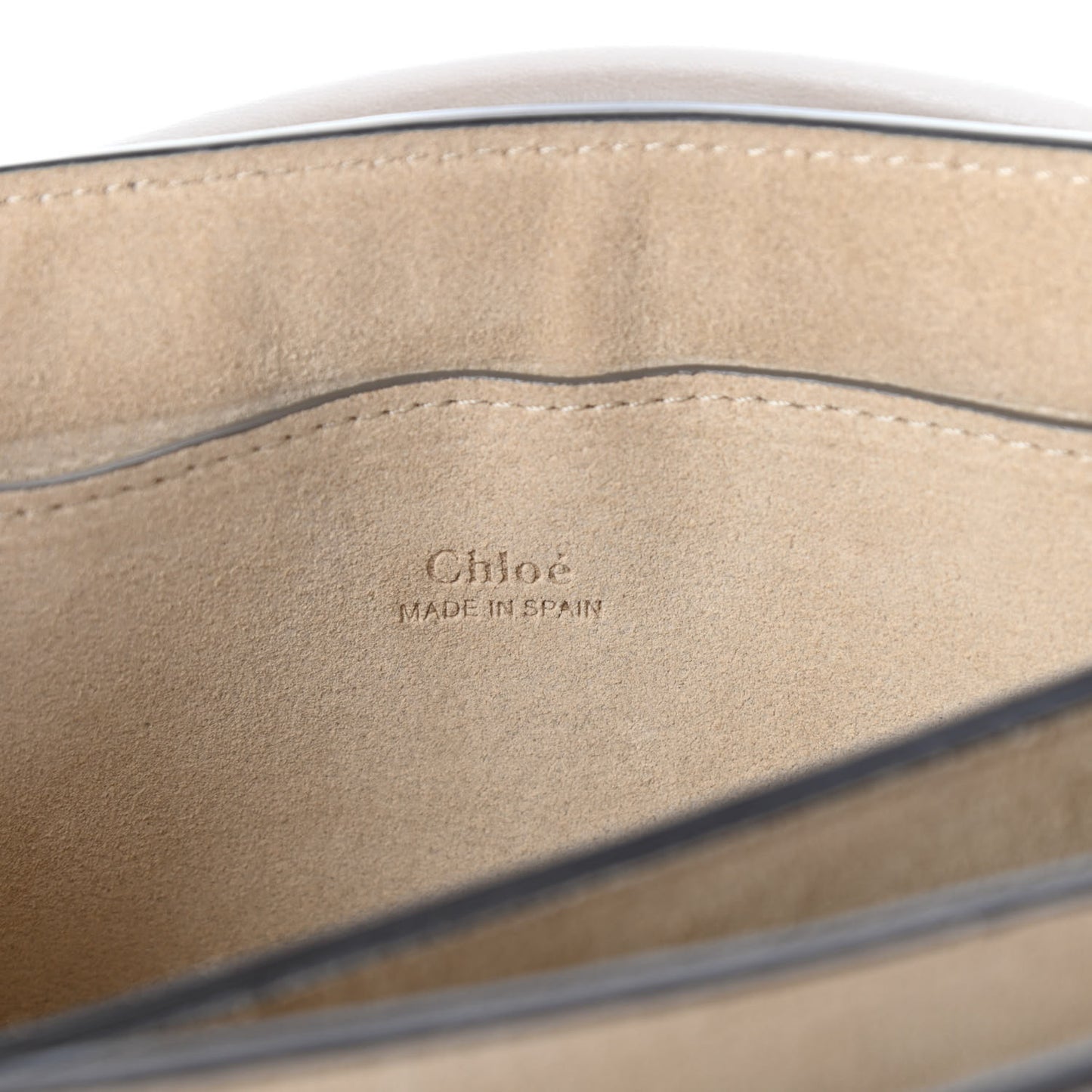 Suede Calfskin Small Faye Shoulder Bag Motty Grey