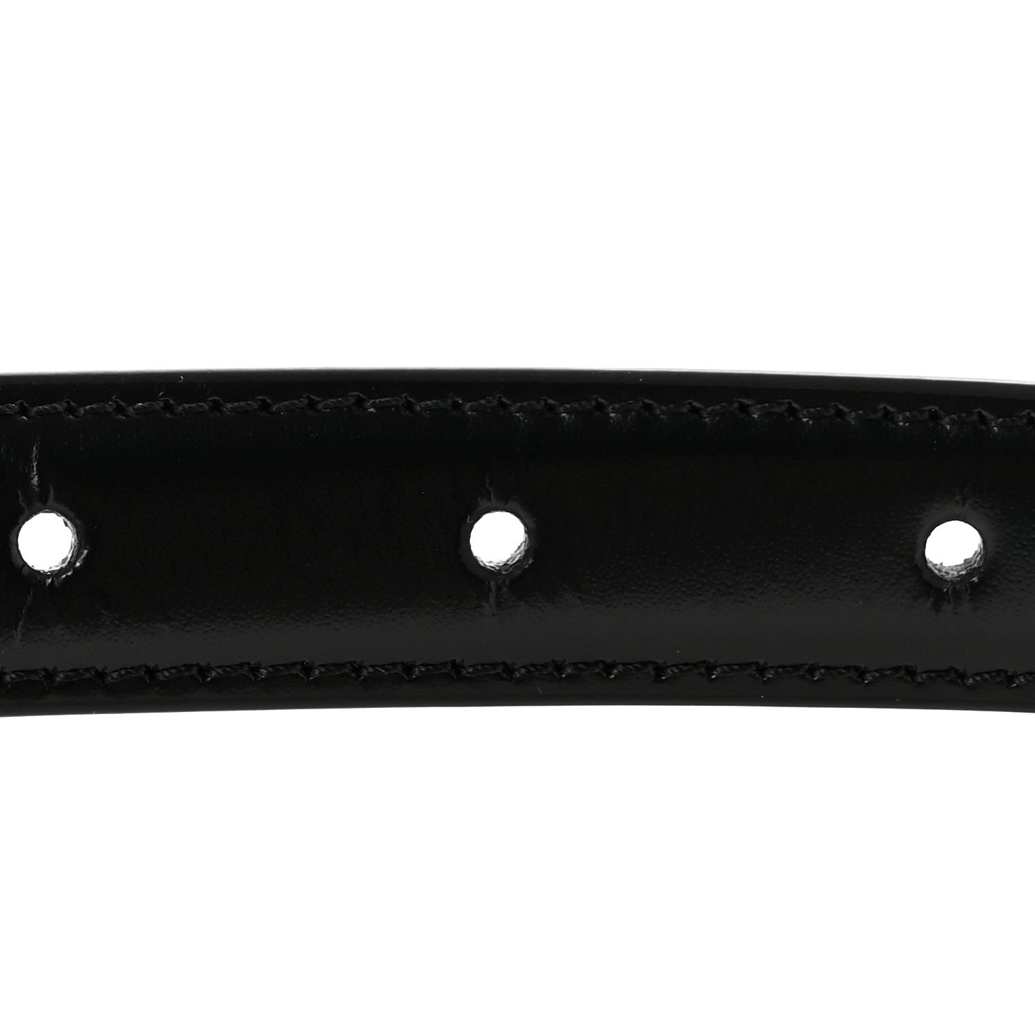 Celine Box Calfskin Small 18mm Triomphe Belt 75 30 Black 3 of 6