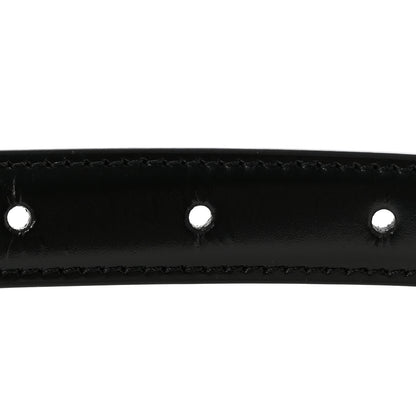Celine Box Calfskin Small 18mm Triomphe Belt 75 30 Black 3 of 6