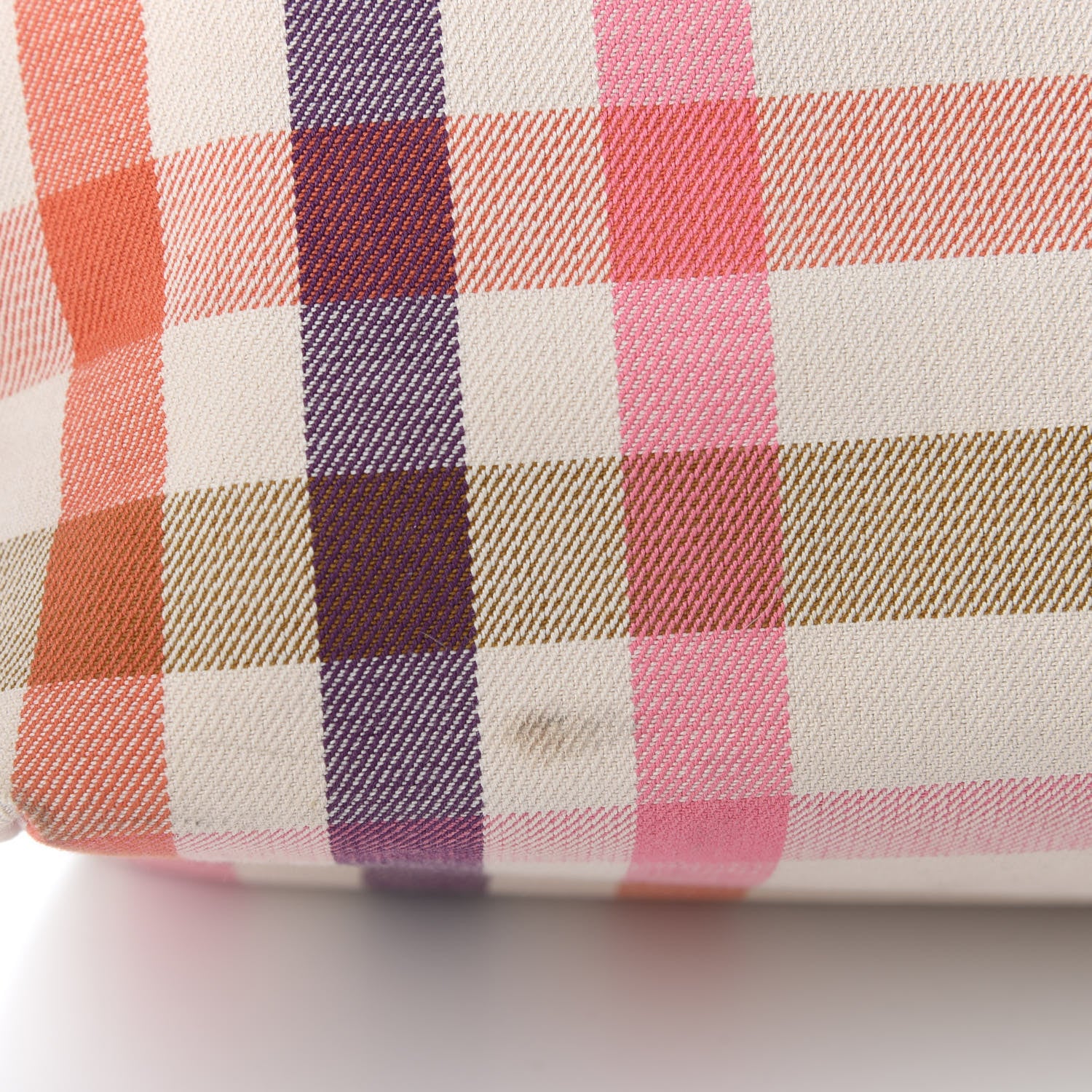 Burberry Check Tote White Brown Pink 9 of 14