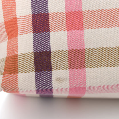Burberry Check Tote White Brown Pink 9 of 14