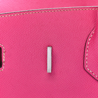 Hermes Epsom Candy Birkin 35 Rose Tyrien Rubis 25 of 32
