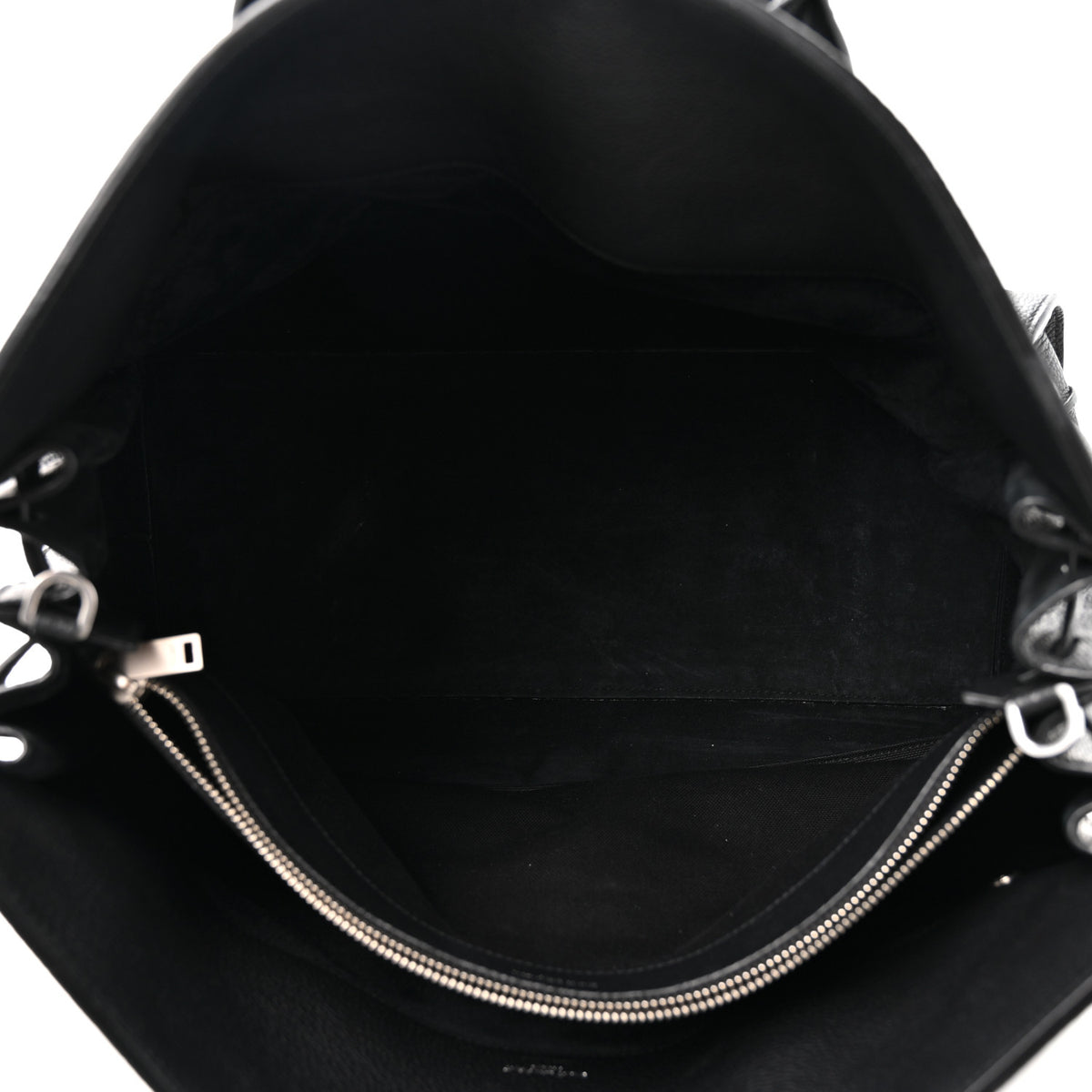 Grained Calfskin Large Souple Sac De Jour Black