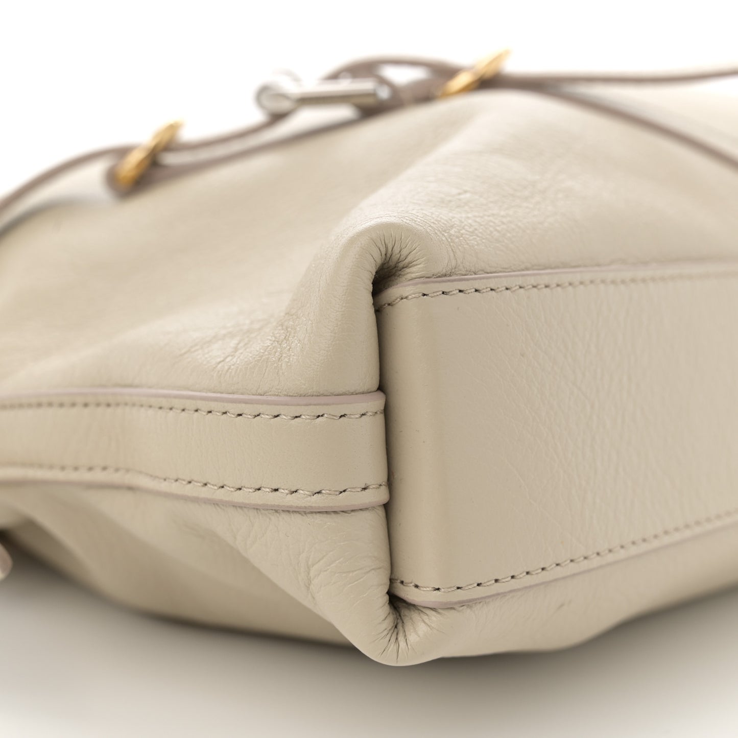 Calfskin Medium Voyou Bag Natural Beige