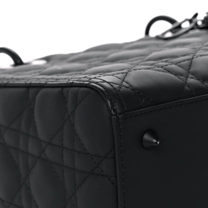 Christian Dior Ultra Matte Calfskin Cannage Medium Lady Dior Black 8 of 12