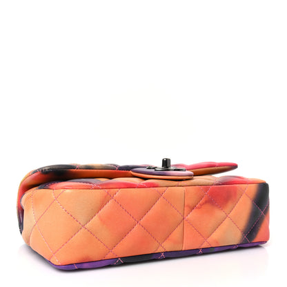 Chanel Printed Lambskin Quilted Small Flower Power Flap Ecru Orange Red Purple 4 of 10