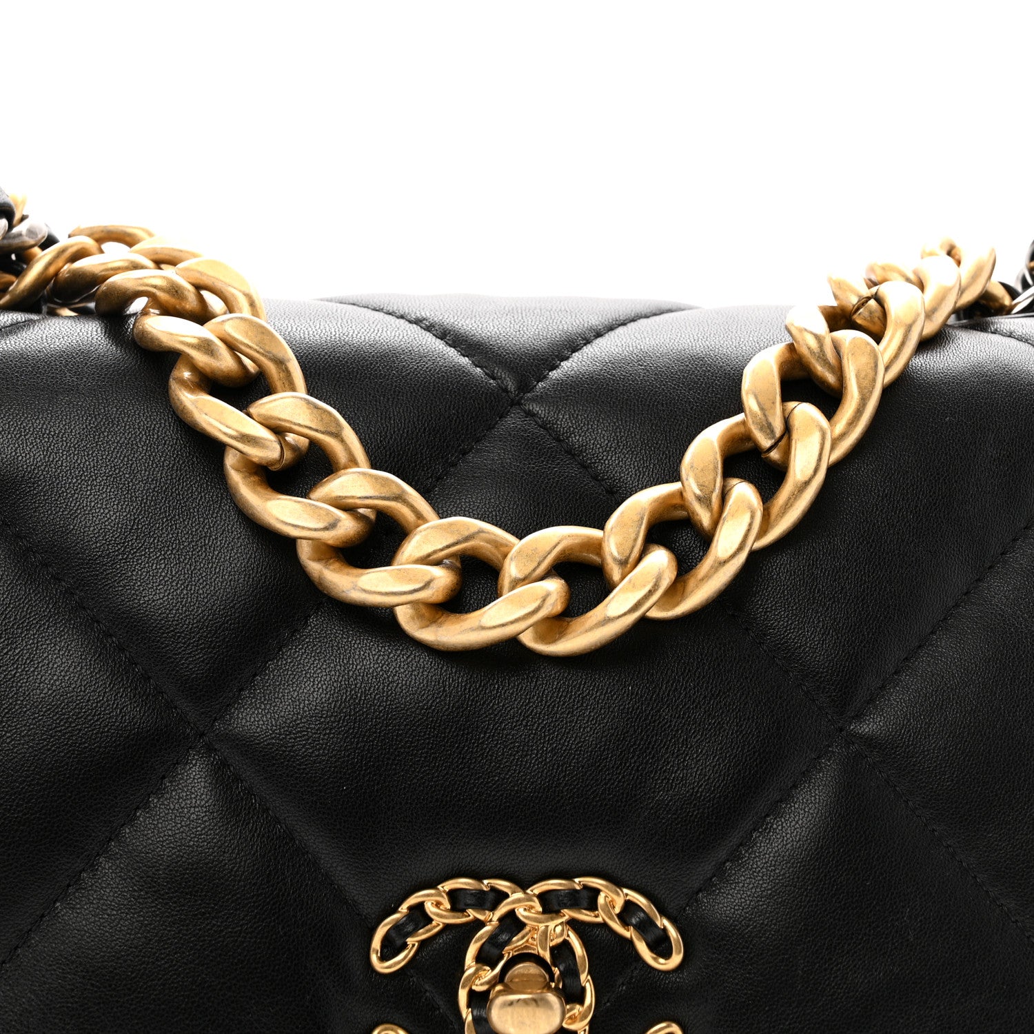 Chanel Lambskin Quilted Large Chanel 19 Flap Black 8 of 11