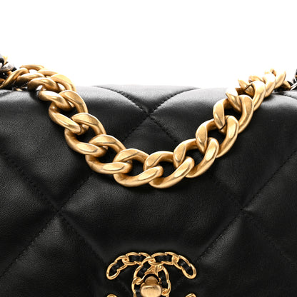 Chanel Lambskin Quilted Large Chanel 19 Flap Black 8 of 11