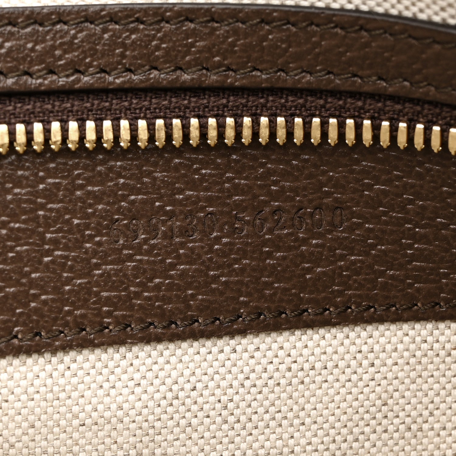 Gucci Monogram Jumbo GG Textured Dollar Calfskin Web Wristlet Messenger Bag Camel Ebony New Acero 7 of 11