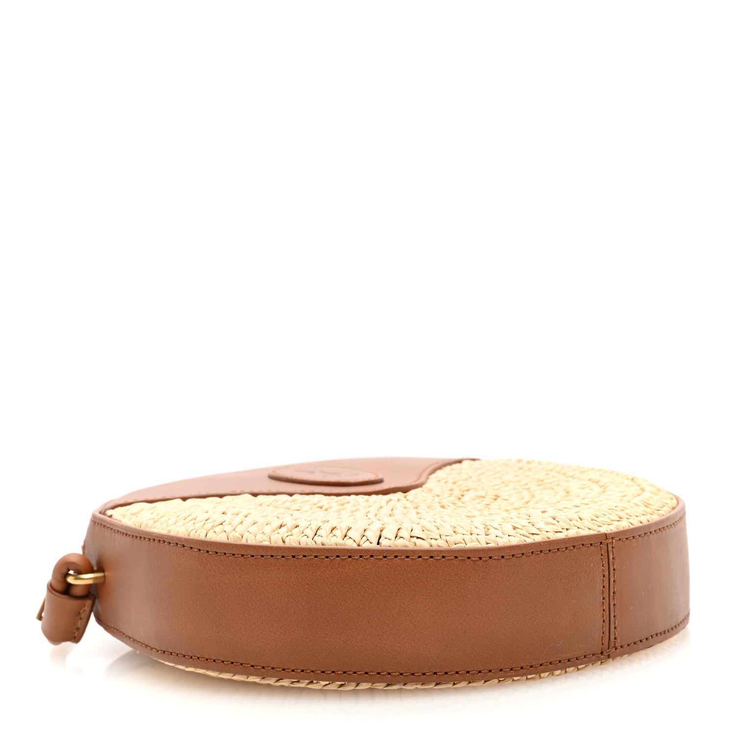 Saint Laurent Raffia Round Camera Bag Beige Naturel 4 of 9
