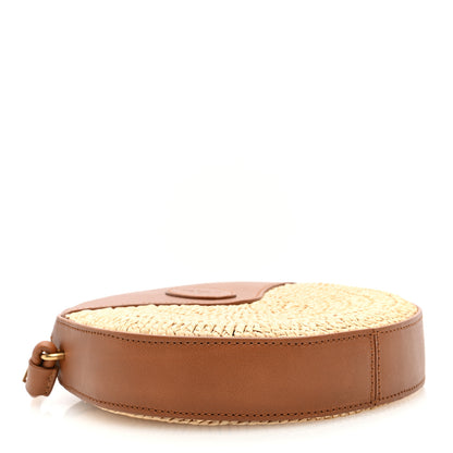 Saint Laurent Raffia Round Camera Bag Beige Naturel 4 of 9