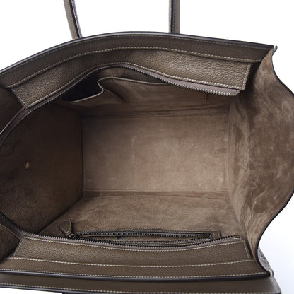 Celine Drummed Calfskin Mini Luggage Souris 5 of 11