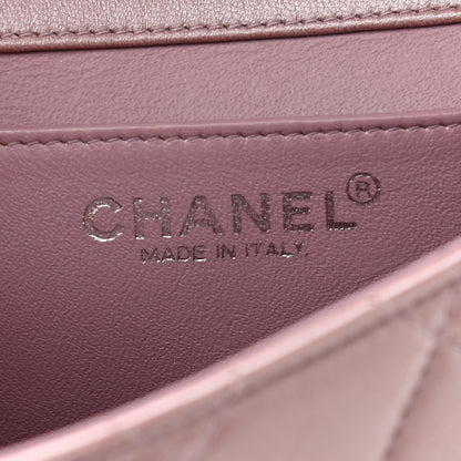 Chanel Metallic Lambskin Quilted Extra Mini Rectangular Flap Pink 6 of 19