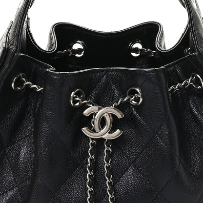 Chanel Metallic Caviar Quilted Mini Chanel 25 Handbag Dark Blue 8 of 10