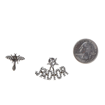 Christian Dior Palladium Crystal J'adior Earrings 2 of 5