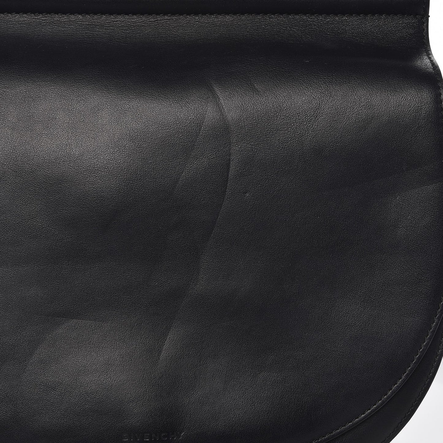 Calfskin Infinity Saddle Bag Black