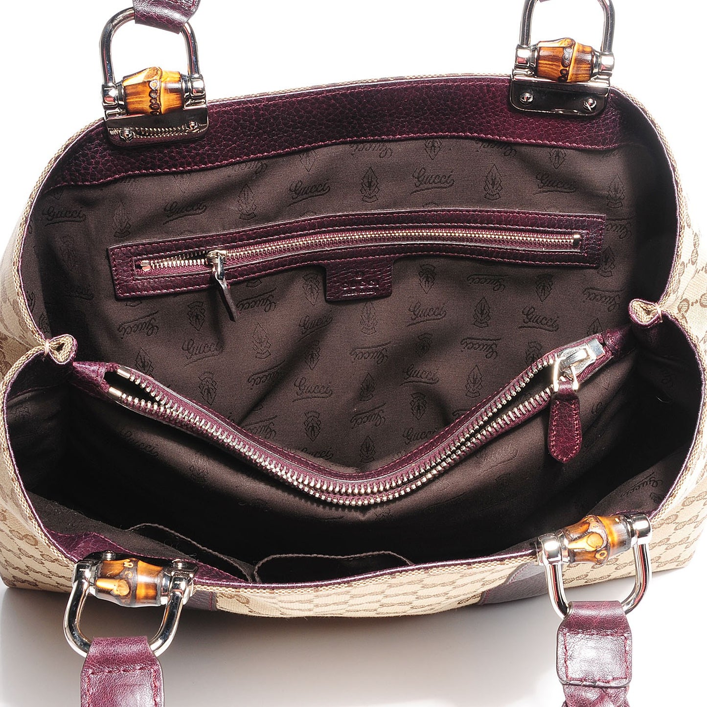 Monogram Medium Bamboo Bar Tote Bordeaux