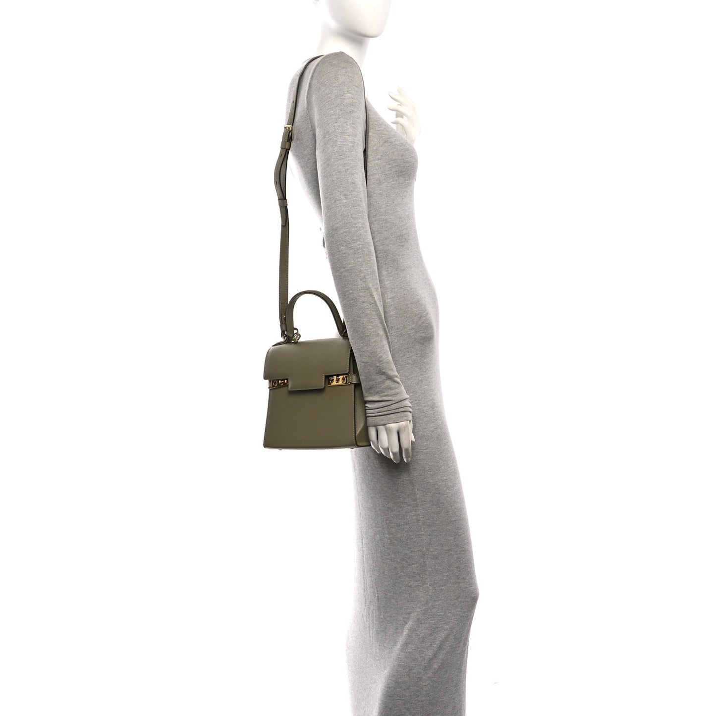 Alpina Calfskin PM Tempete Satchel Argile