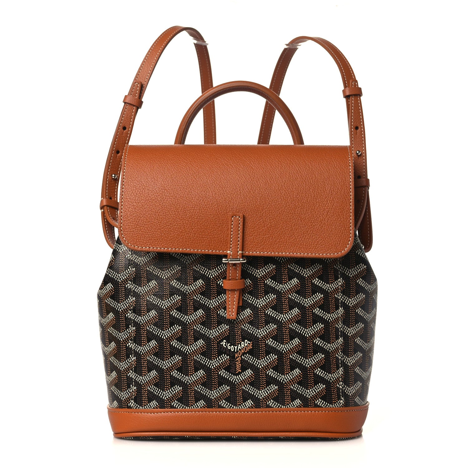 Goyard Goyardine Calfskin Mini Alpin Backpack Black Gold 1 of 9