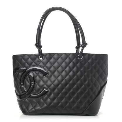 Chanel Calfskin Quilted Large Cambon Tote Black 1 of 9