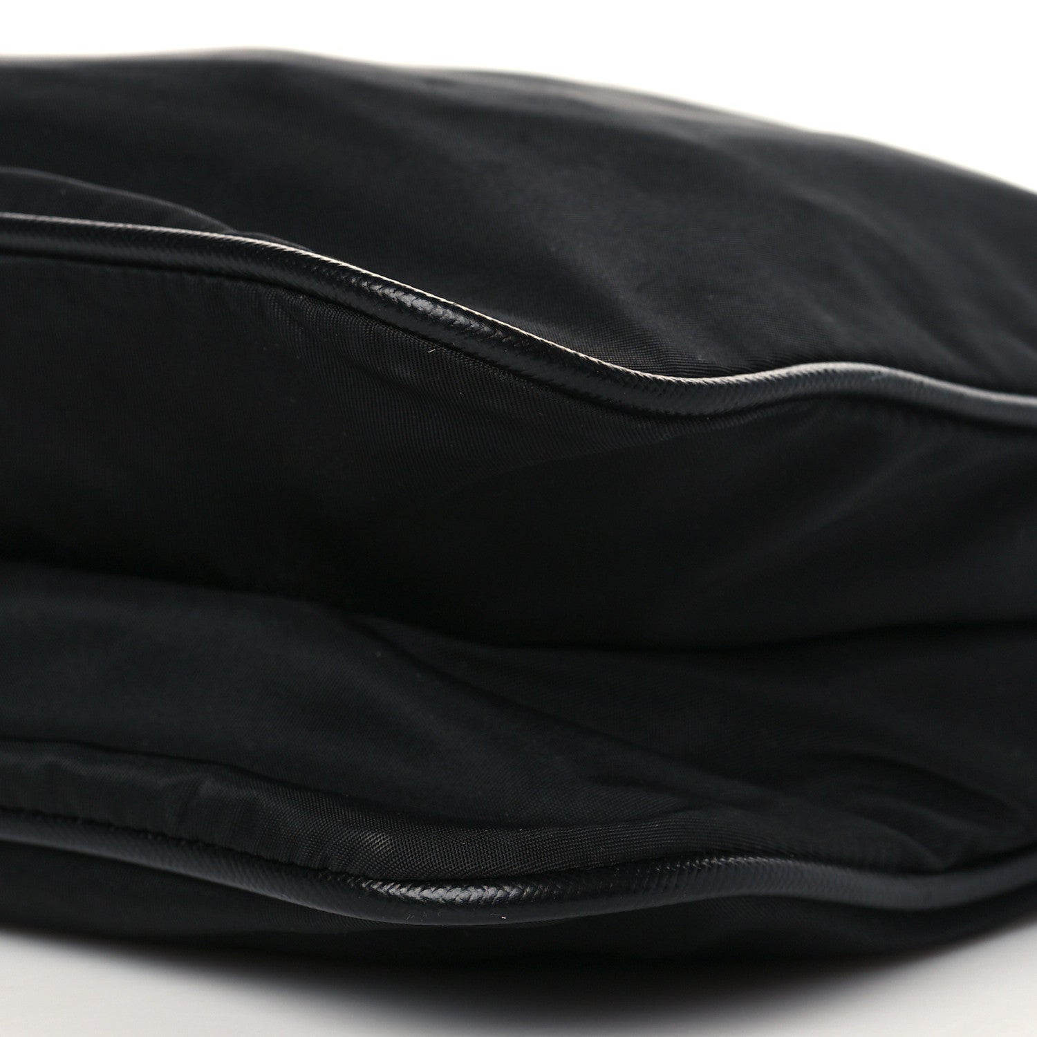 Prada Tessuto Nylon Saffiano Flat Messenger Bag Black 9 of 9
