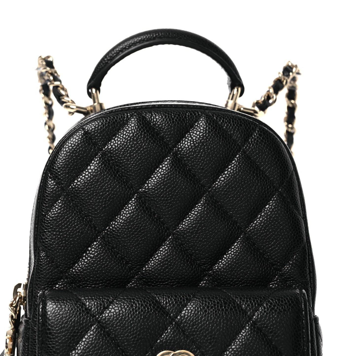 Caviar Quilted CC Mini Classic Backpack Black