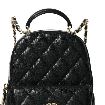Chanel Caviar Quilted CC Mini Classic Backpack Black 9 of 13